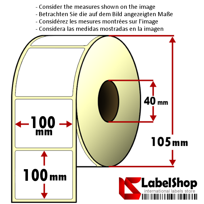 OliveBird 1 rouleau d'étiquettes thermiques 100 mm × 150 mm / 4 x