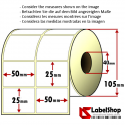 Rouleau à deux pistes de 4000 étiquettes thermiques autocollantes 50x25 - Anime 40